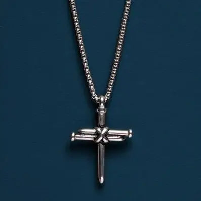 Men's 3 Nail Cross Necklace