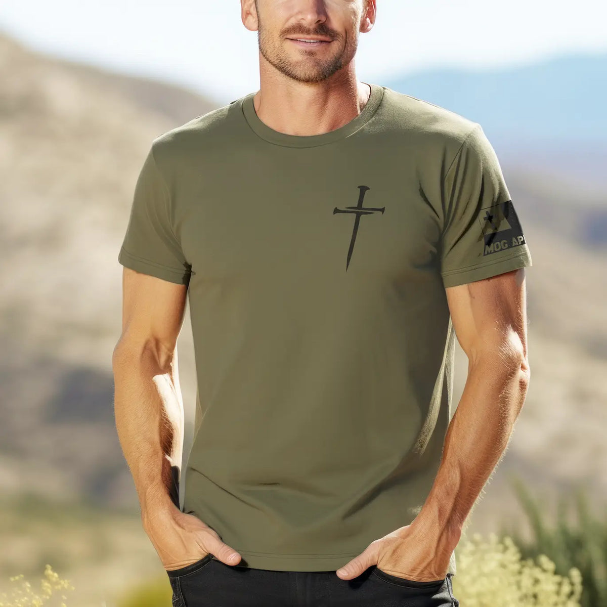 Three Nails Cross Tee