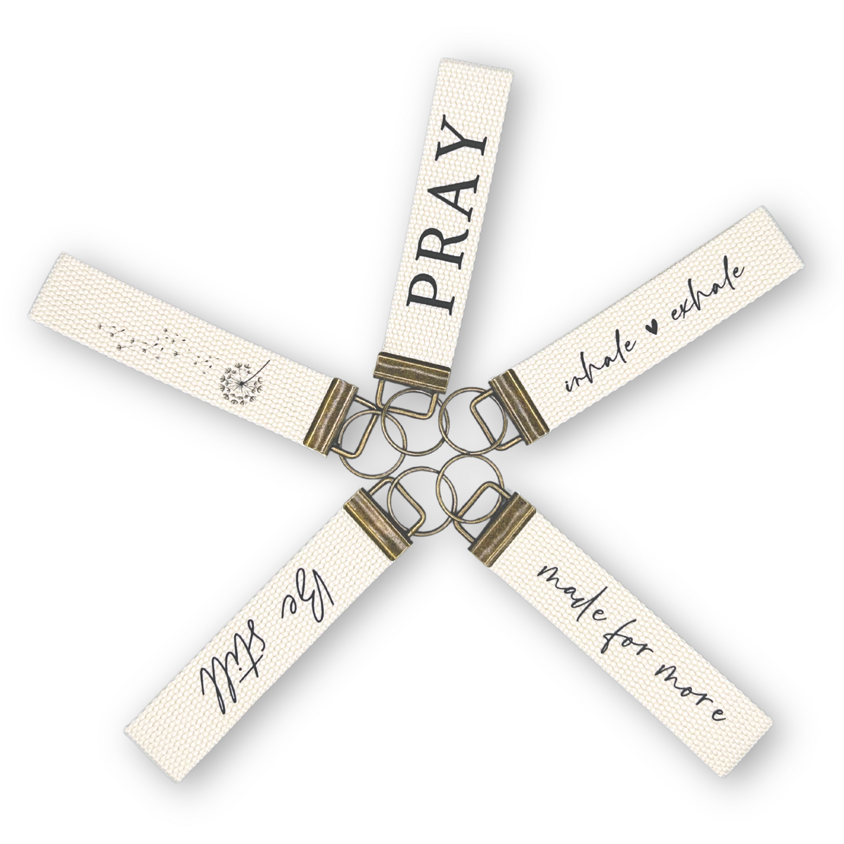 Inspirational Canvas Wristlet Keychain