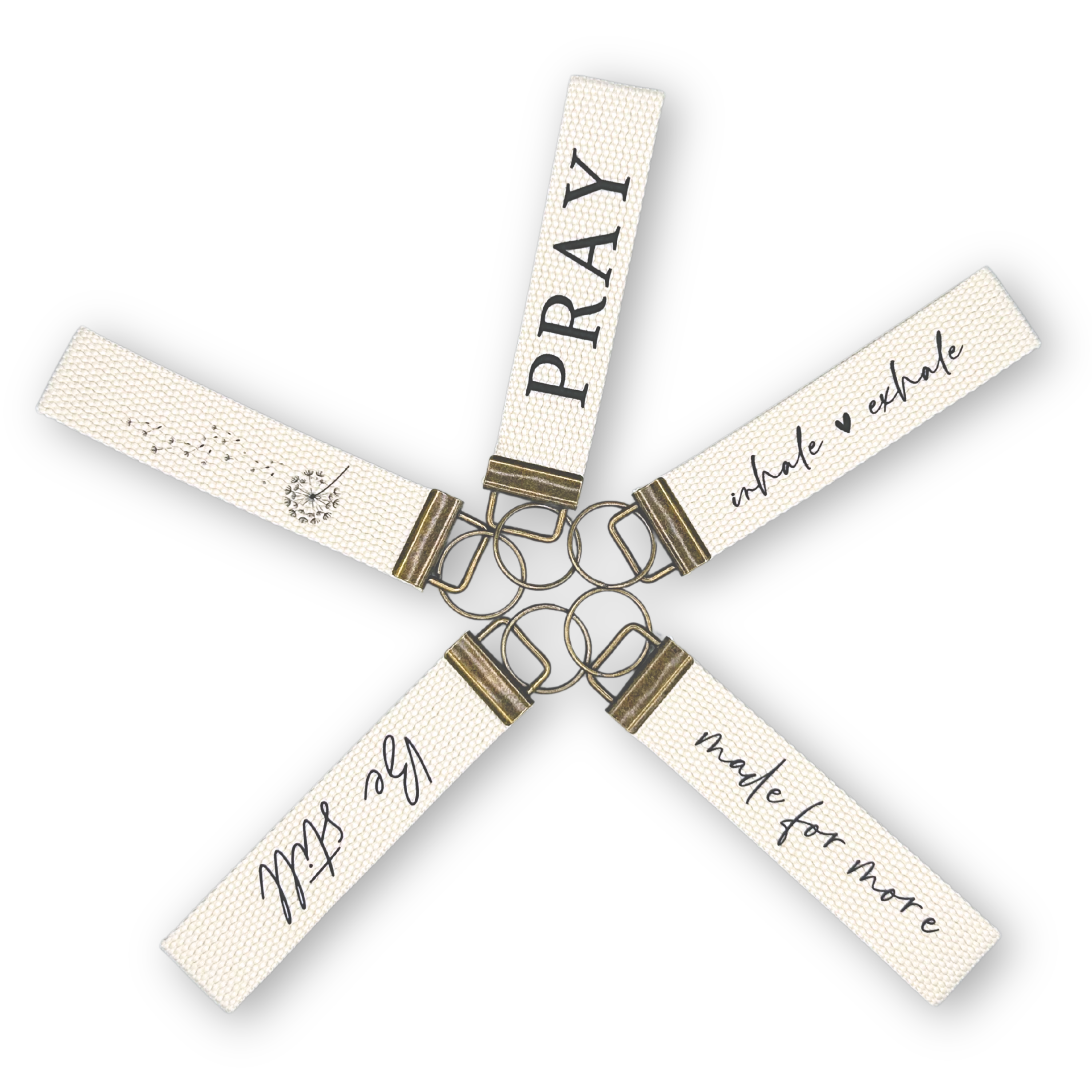 Inspirational Canvas Wristlet Keychain