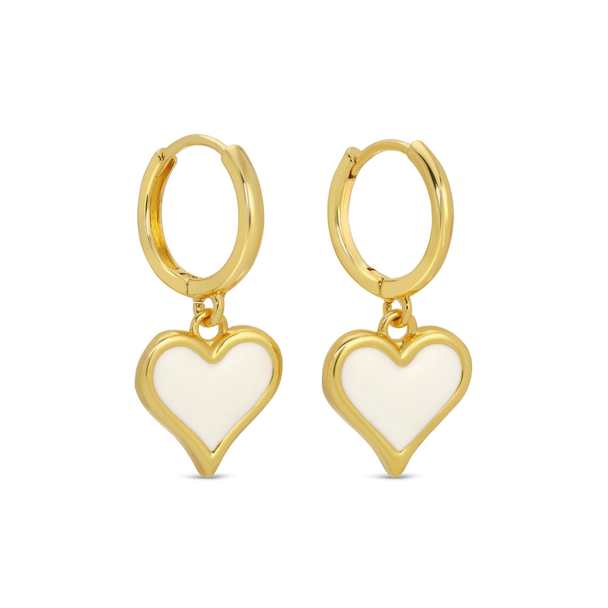 White Heart Drop Huggies