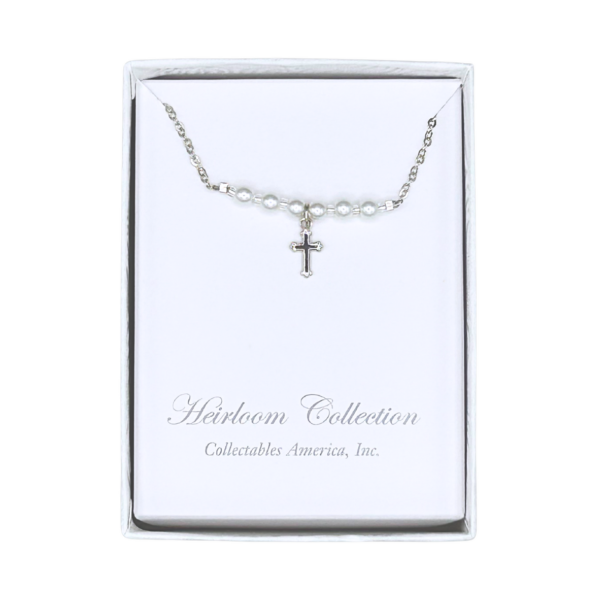 Cross Pearl Kids Necklace