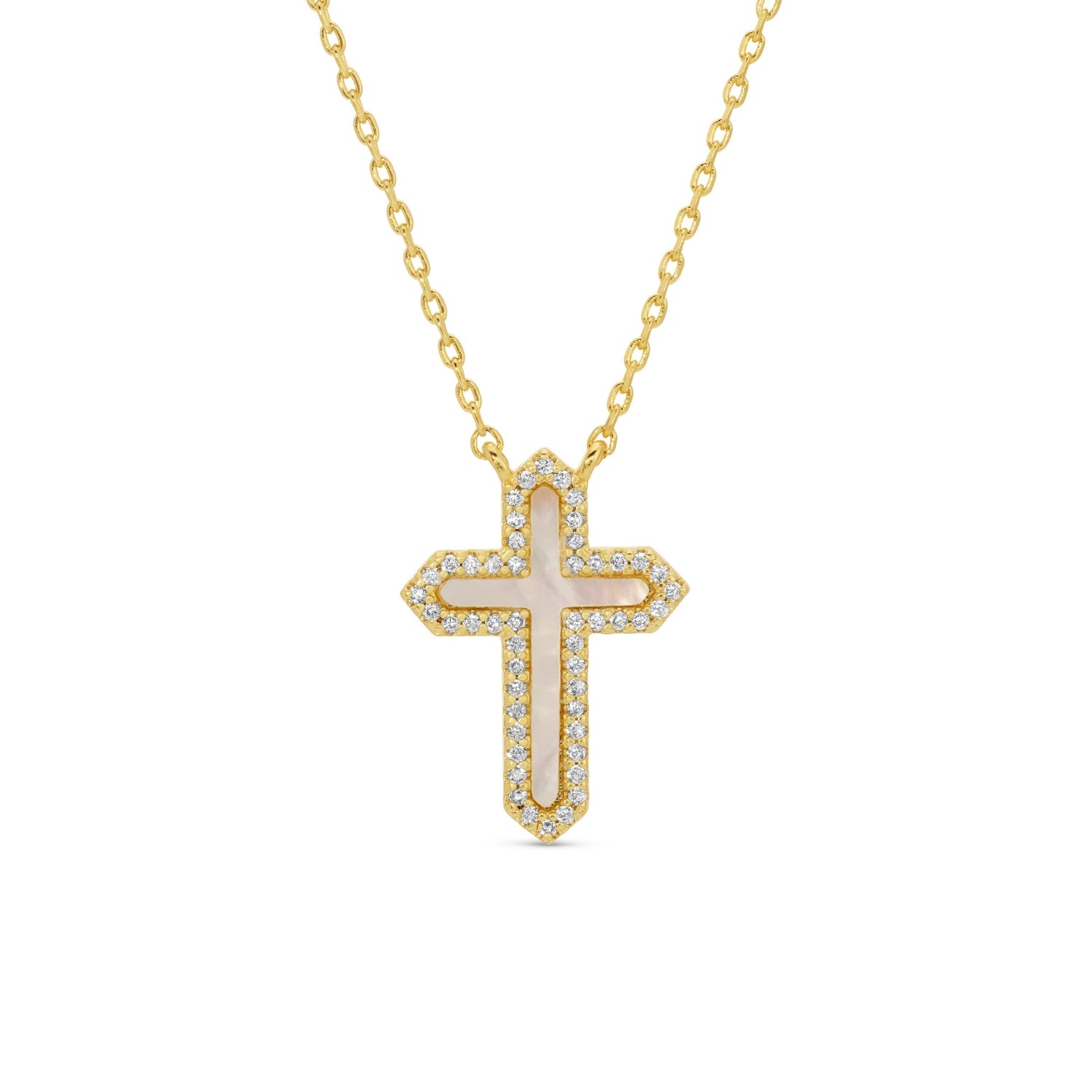 Feel the Faith Shell Cross Necklace – The Joy Store