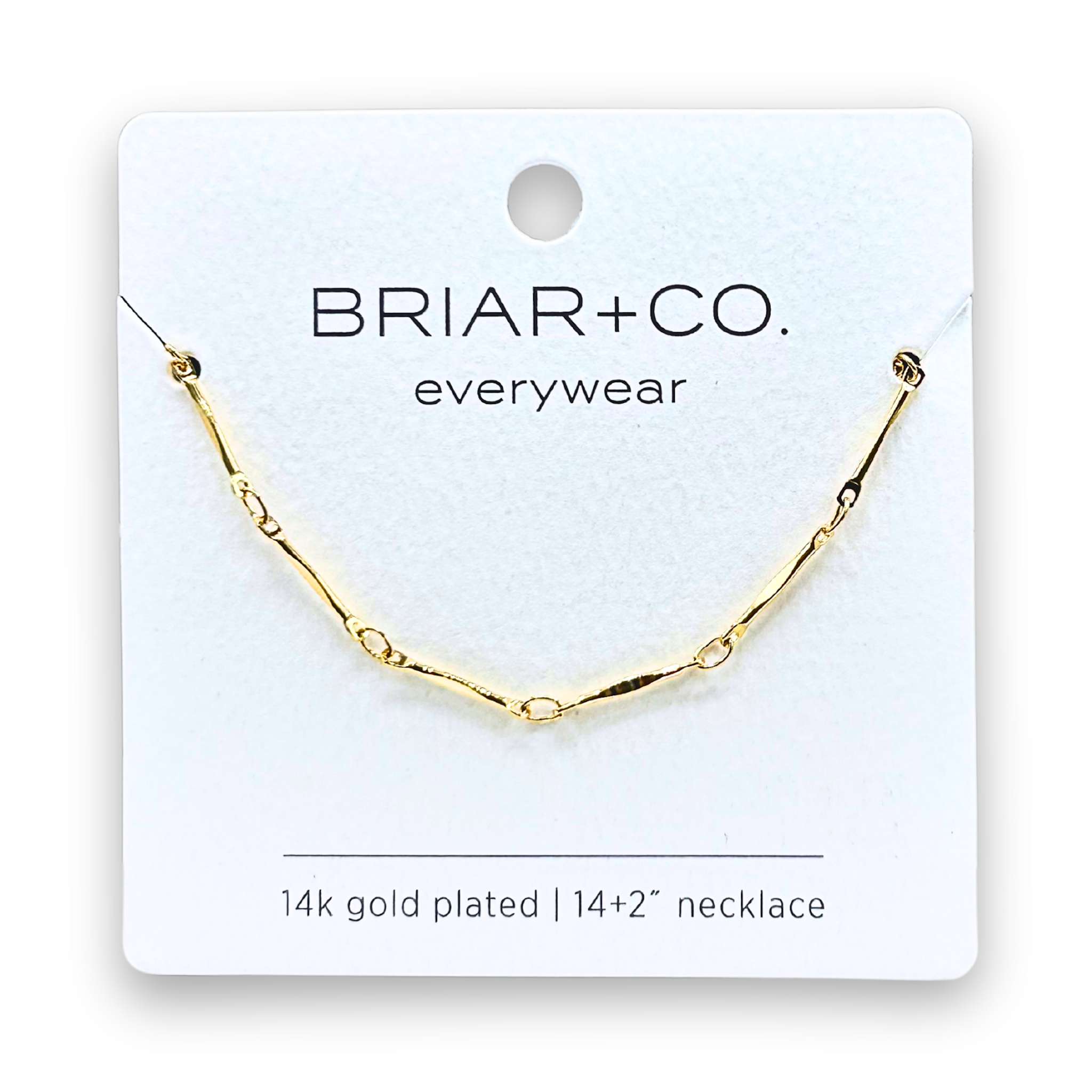 Gold Bar Link Chain Necklace