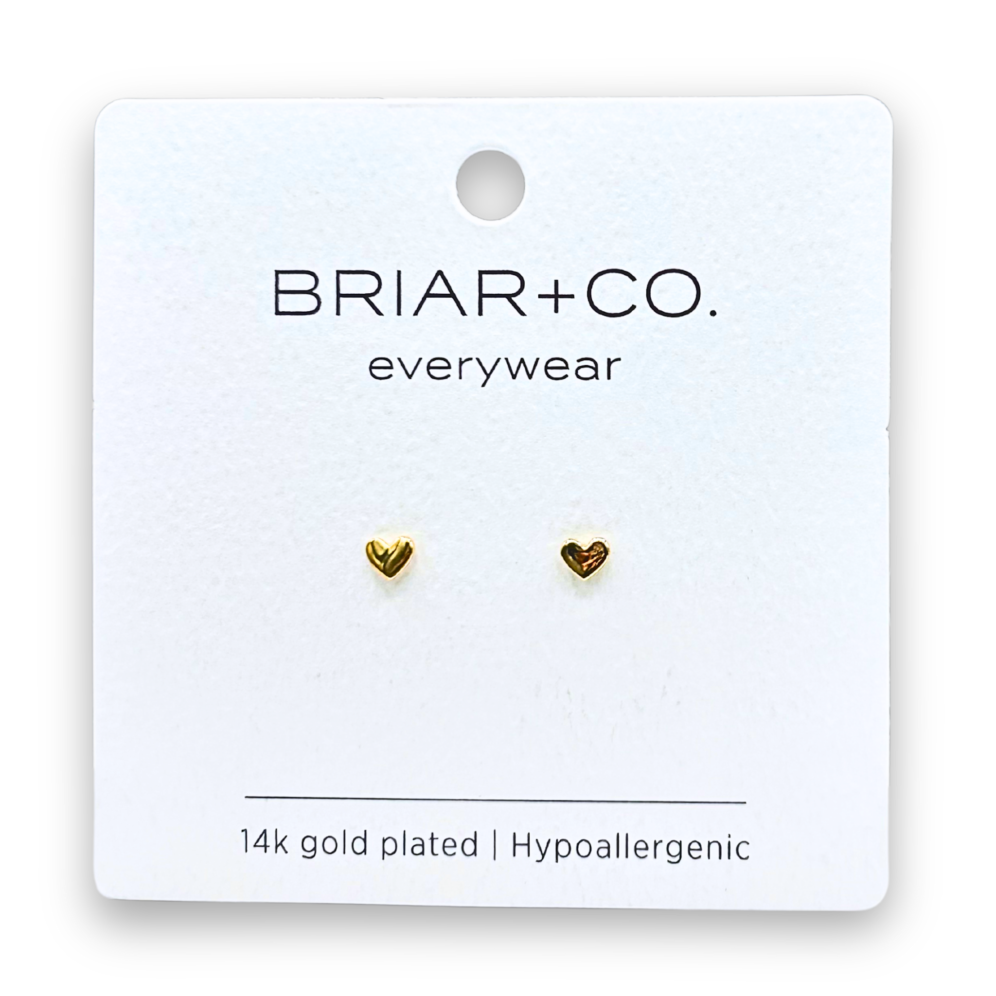 Gold Heart Post Earrings