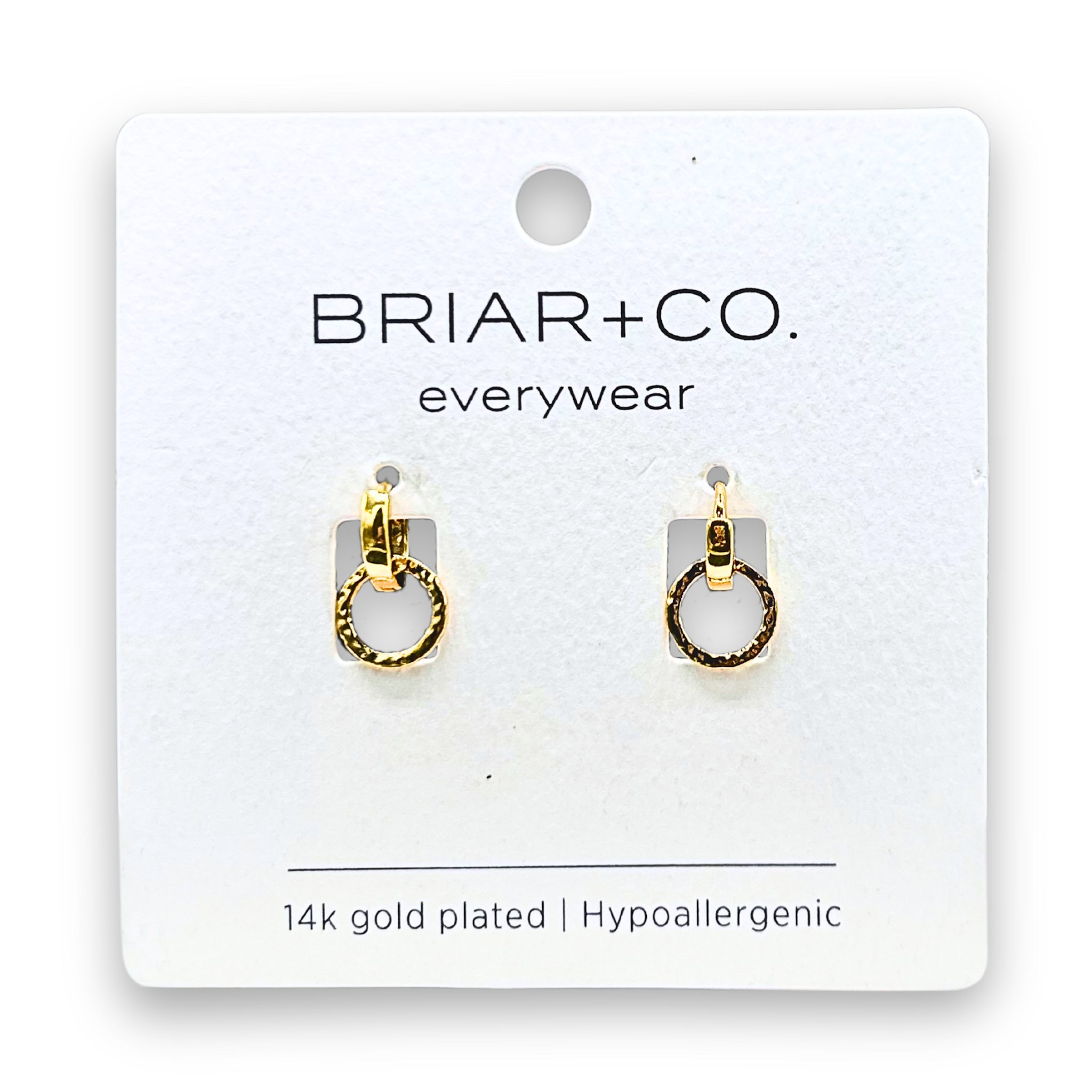Gold Interlocking Huggie Earrings