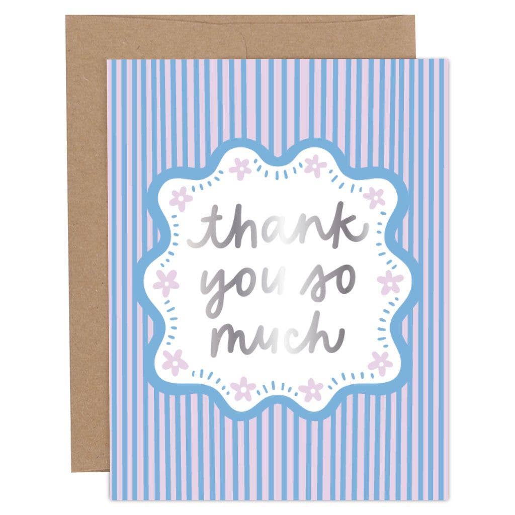 Thank You So Much Stripes Greeting Card