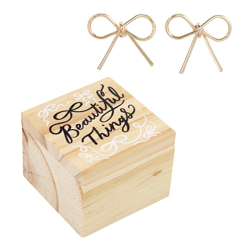 Boxed Beautiful Things Bow Earrings