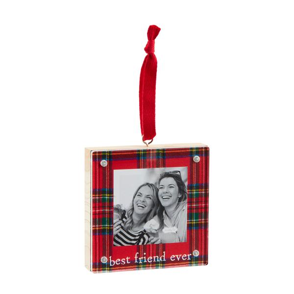 Best Friend Ever Wood & Acrylic Frame Ornament
