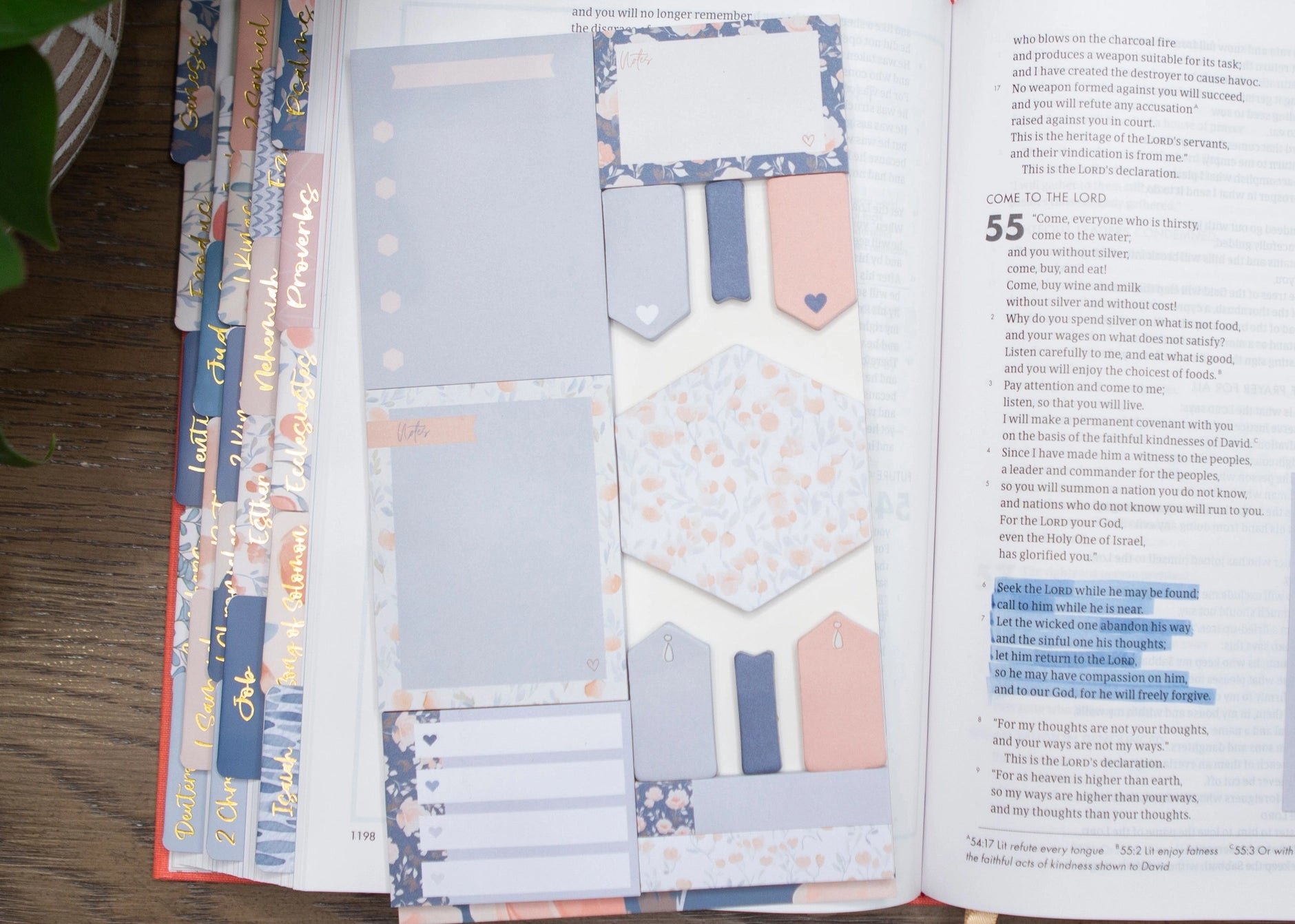 Blue Bible Study Sticky Notes