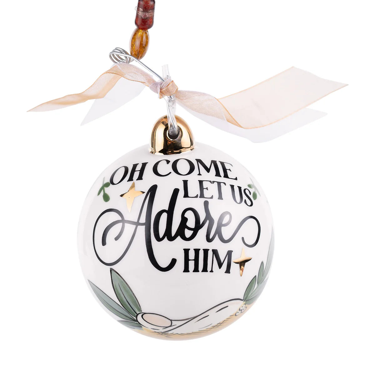 Come Let Us Adore Him Ceramic Ornament