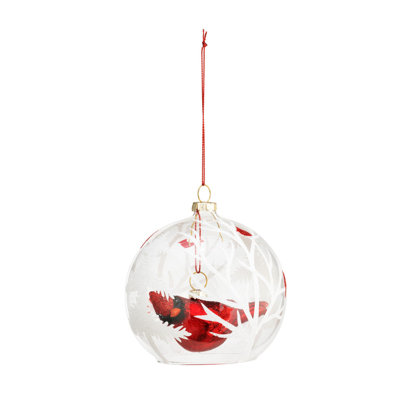 Glass Enclosed Cardinal Ornament