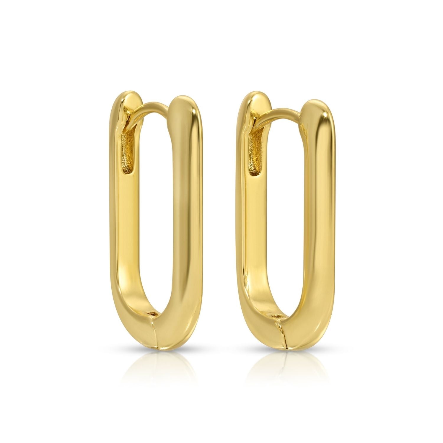 Oblong Huggie Earrings