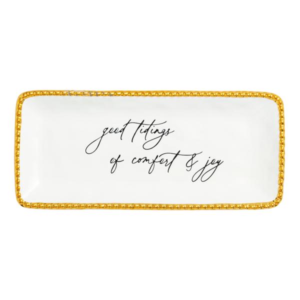 Good Tidings Gold Edge Tray