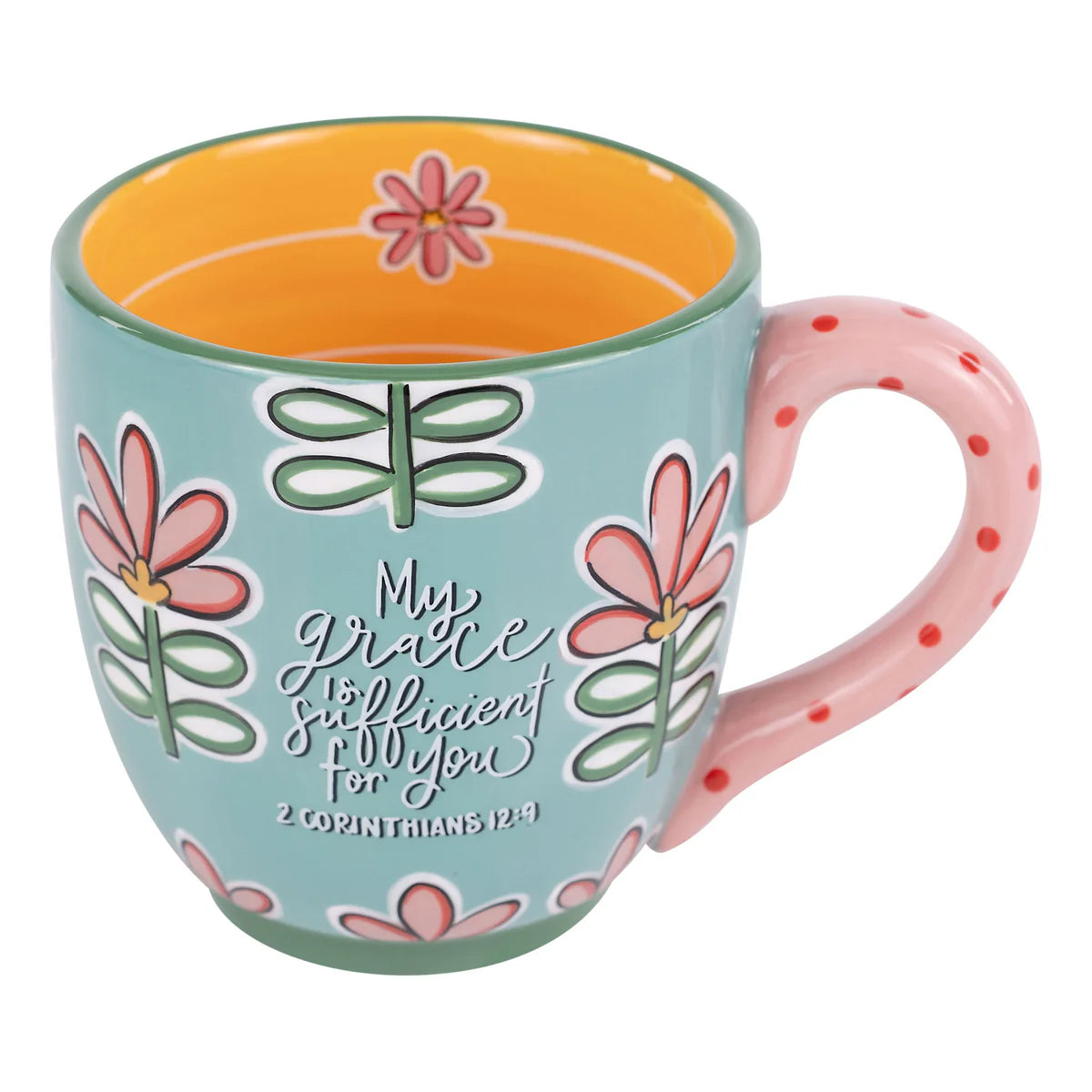 My Grace is Sufficient Mug - Blue/Pink