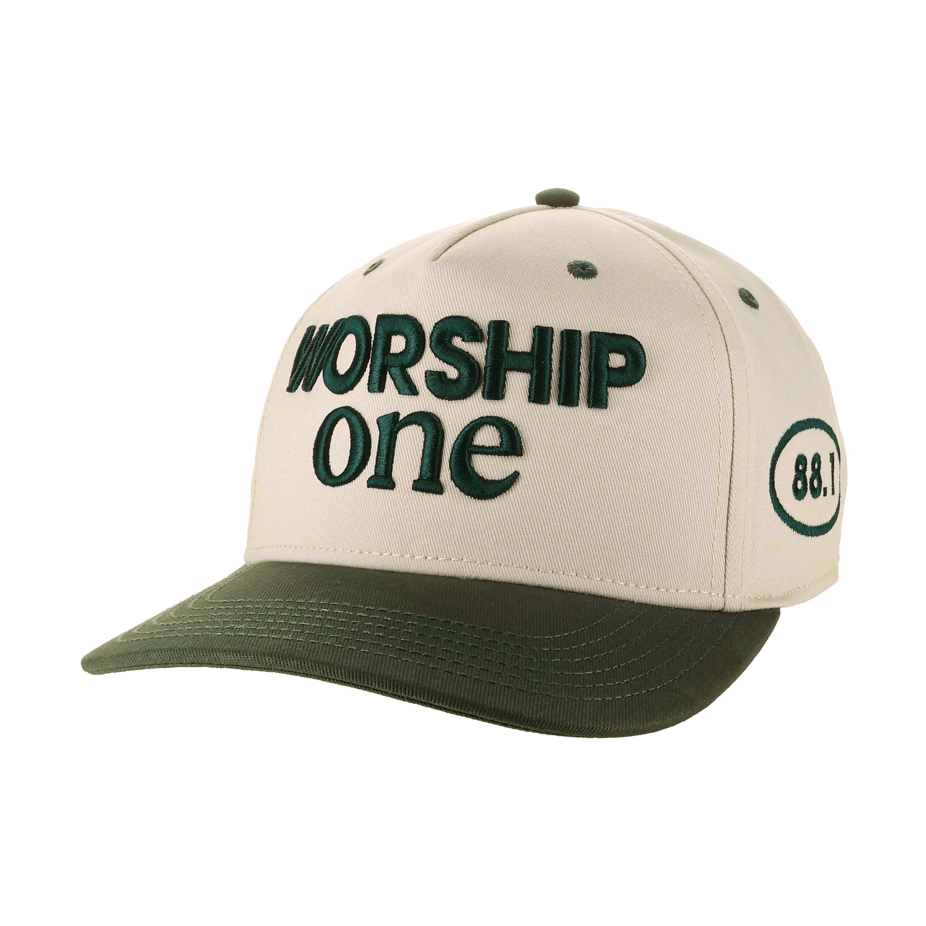 Green Worship One Embroidered Hat