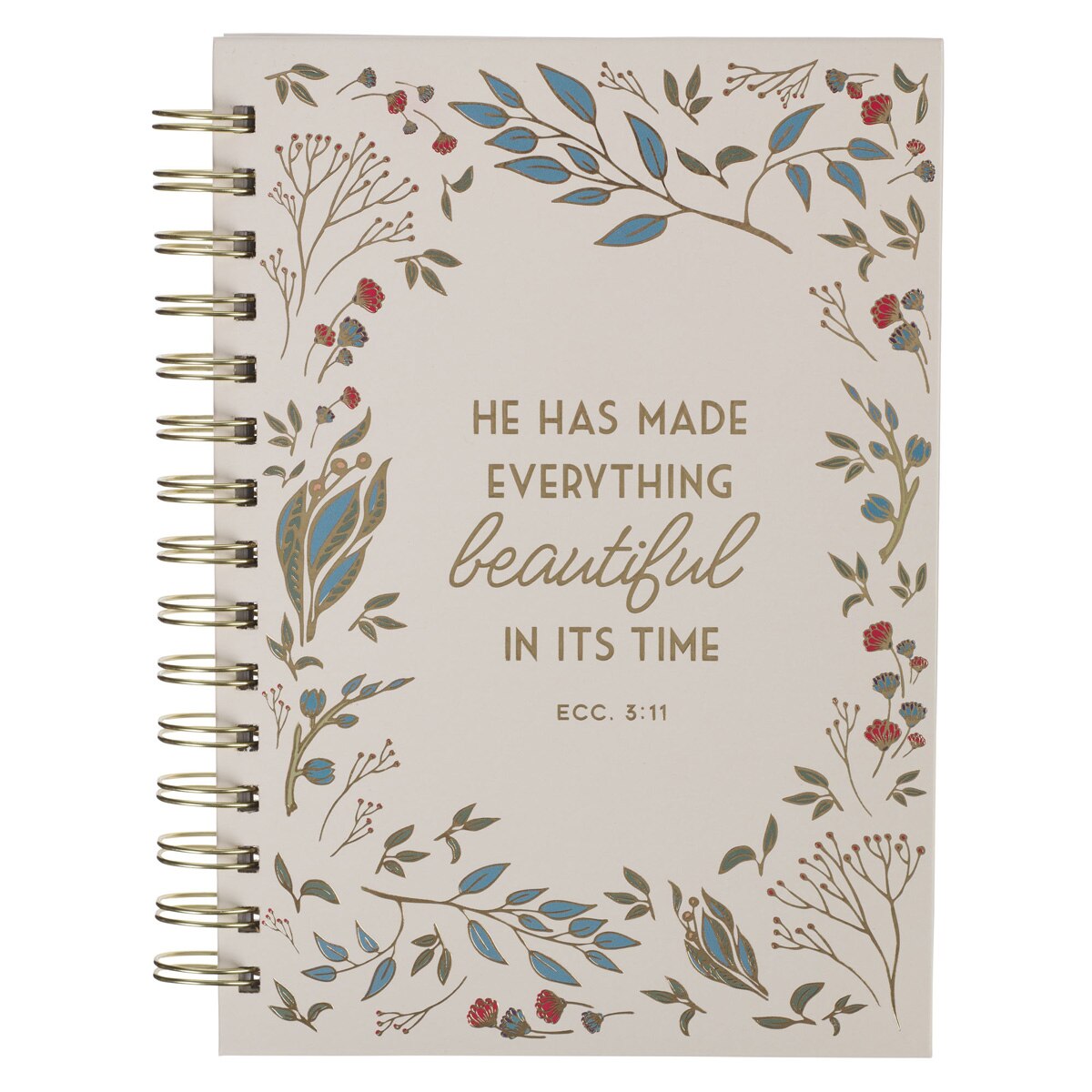 Ivory Everything Beautiful Spiral Journal