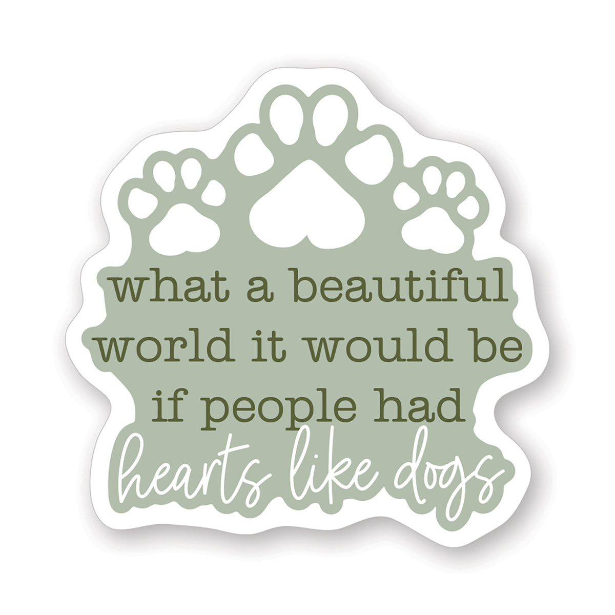 Hearts Like Dogs Sticker