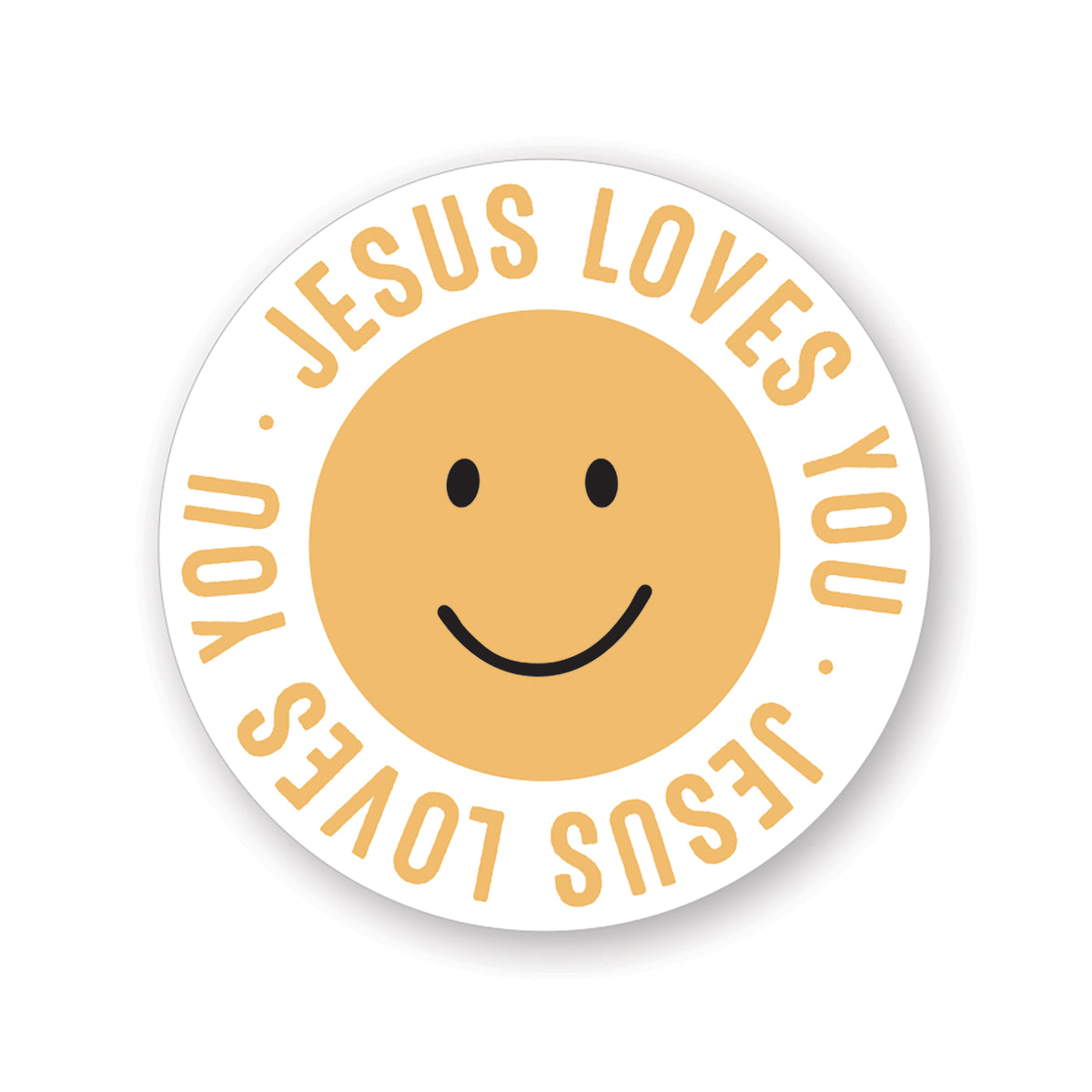 Jesus Loves You Smiley Sticker