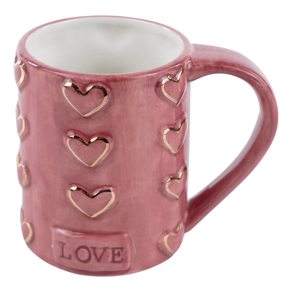 Red & Gold Love Heart Mug