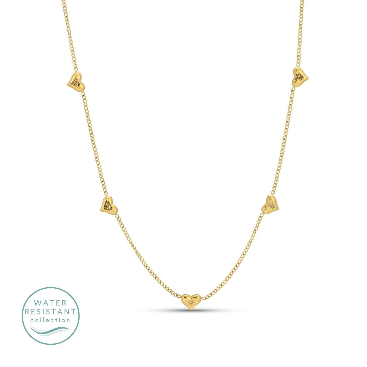Multi Heart Collar Necklace