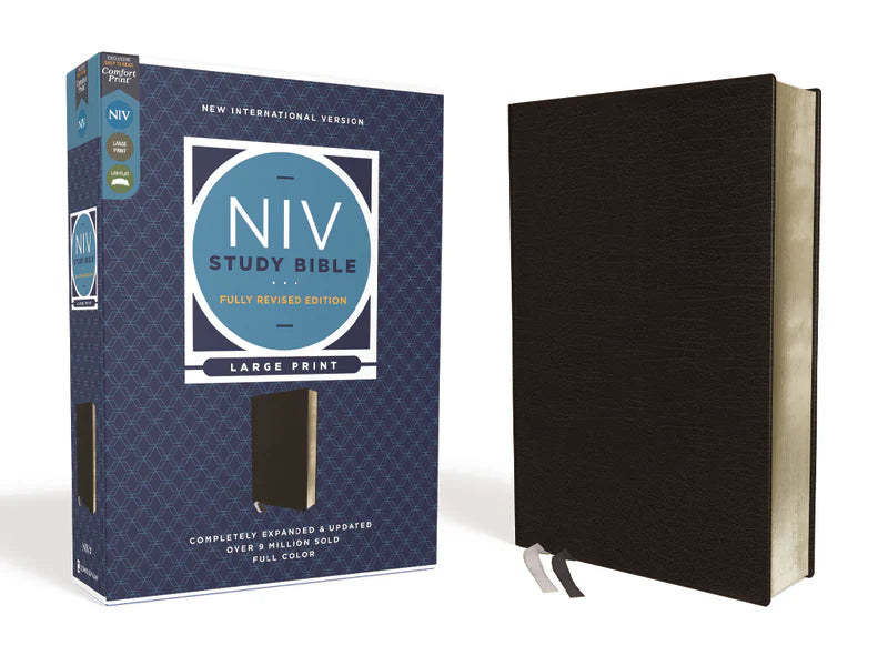 NIV Bonded Leather Study Bible - Large Print