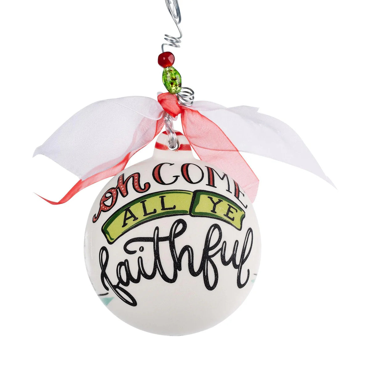 Oh Come All Ye Faithful Ceramic Ornament