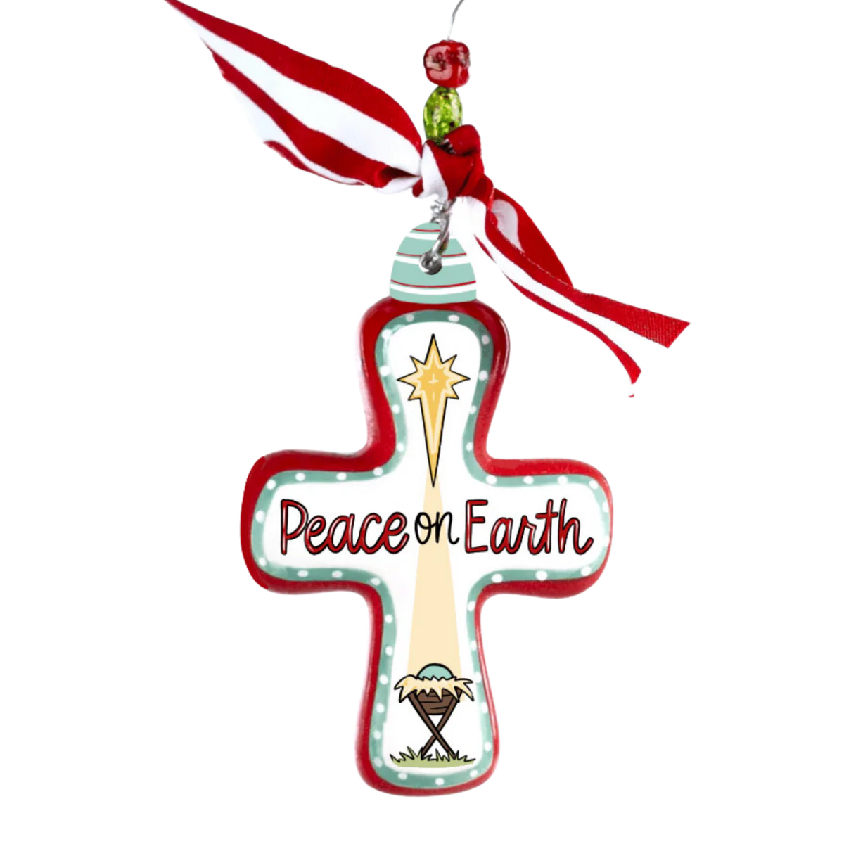 Peace on Earth Cross Ornament