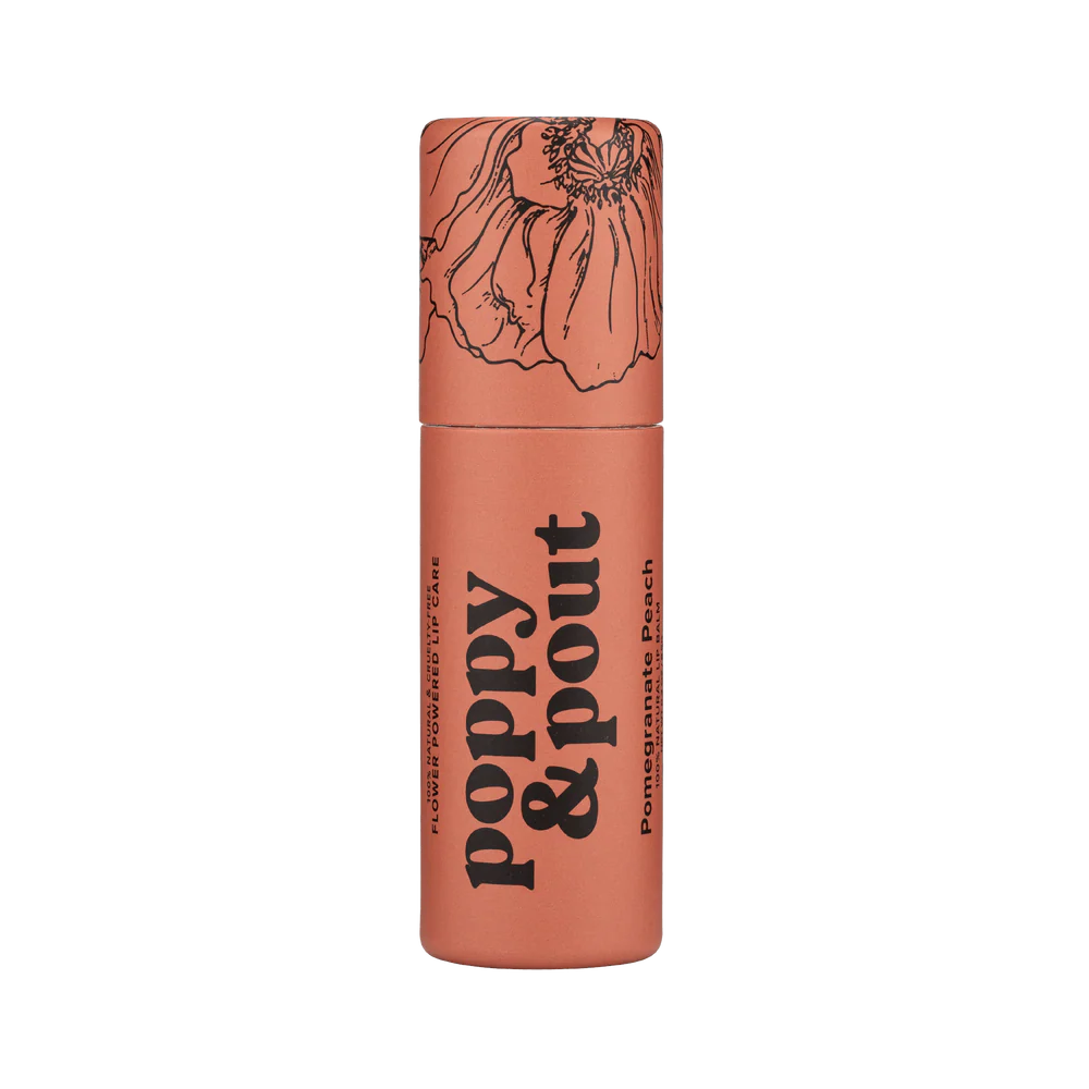 Poppy & Pout Lip Balm - Pomegranate Peach