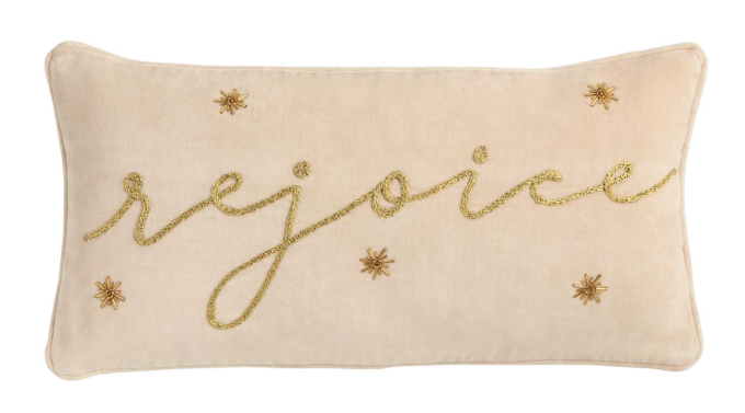 Rejoice Gold Pillow