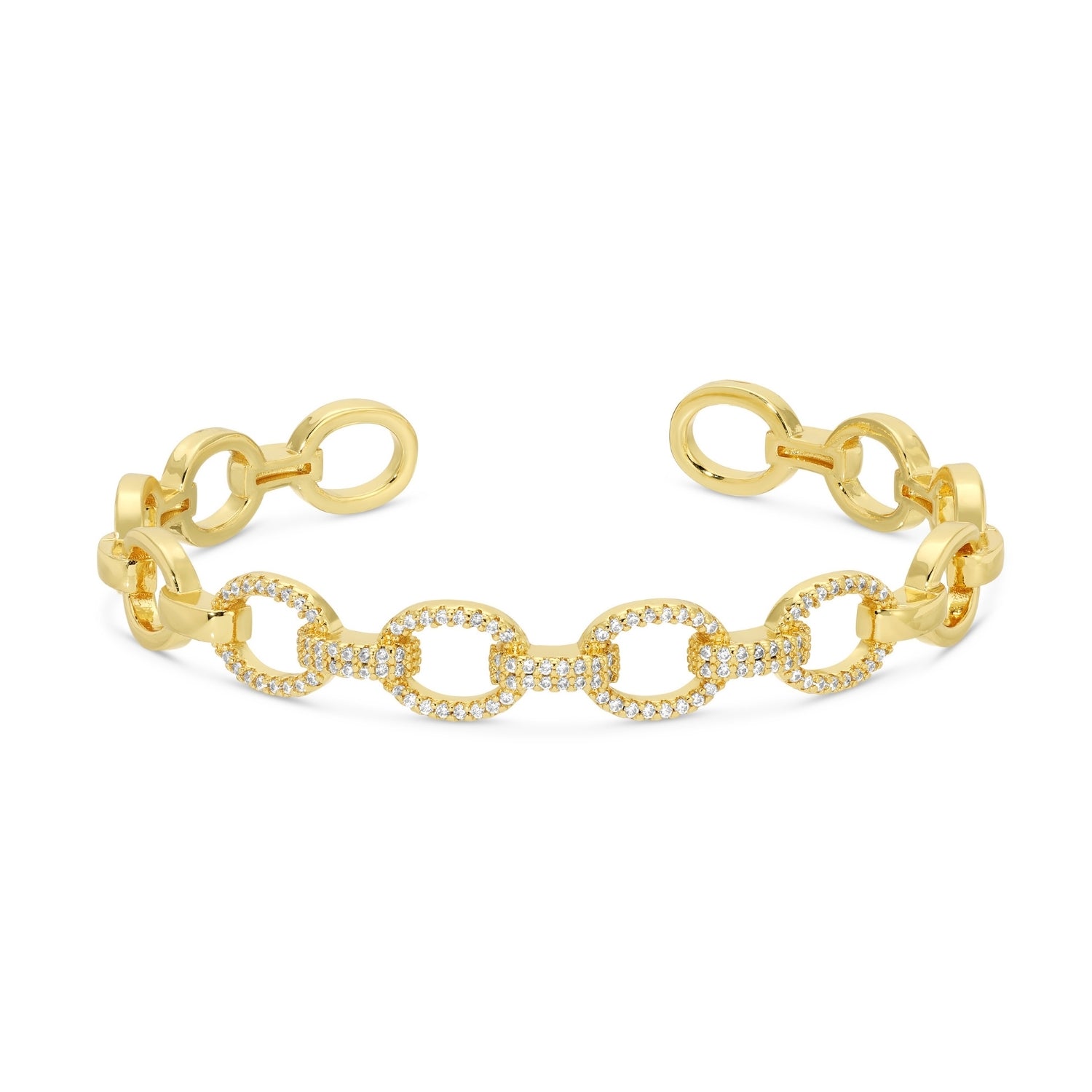 Rounded Link Cuff Bracelet