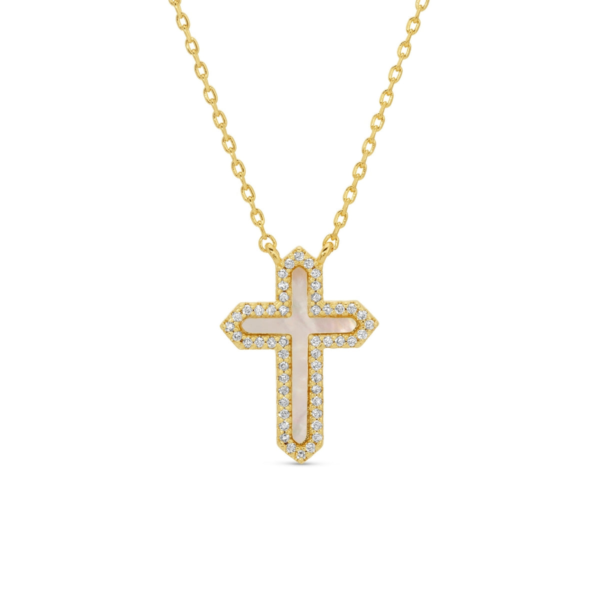 Feel the Faith Shell Cross Necklace