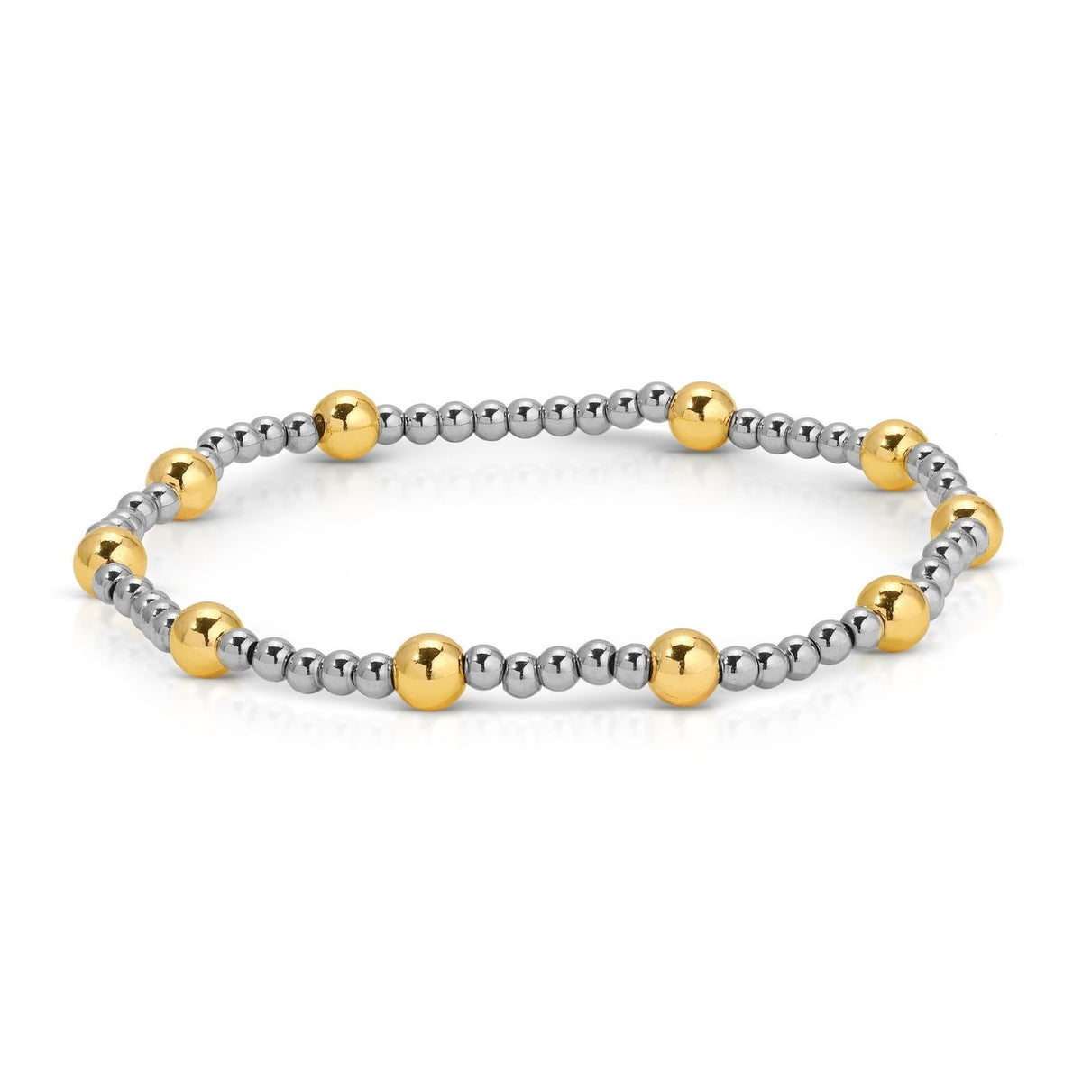 Silver & Gold Beaded Bracelet