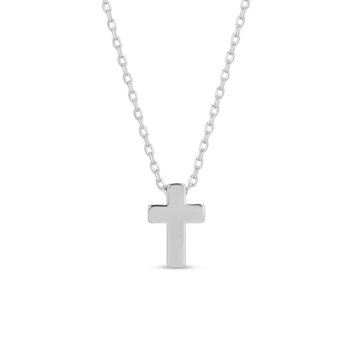 Silver Simple Cross Necklace
