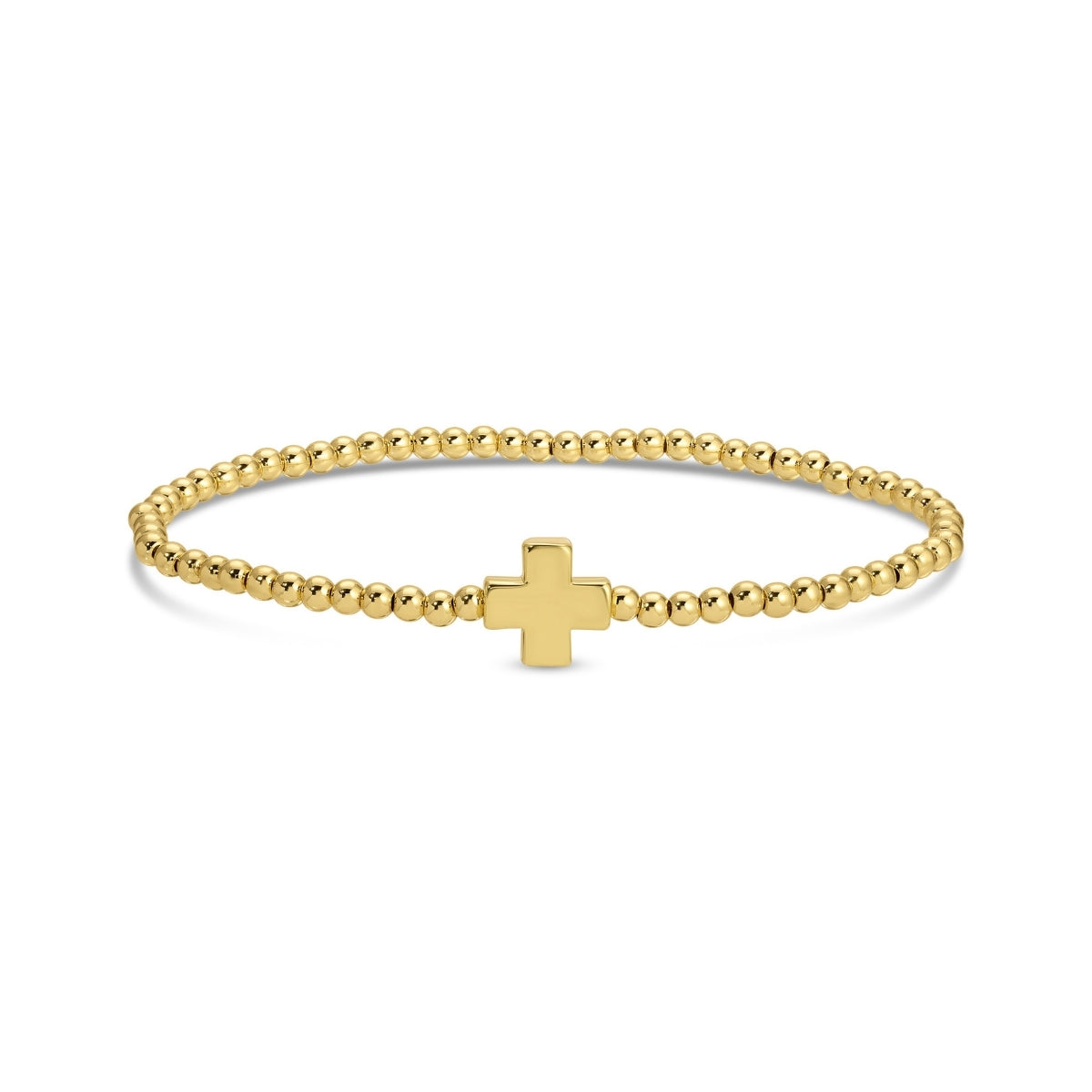Gold Cross Stackable Bracelet