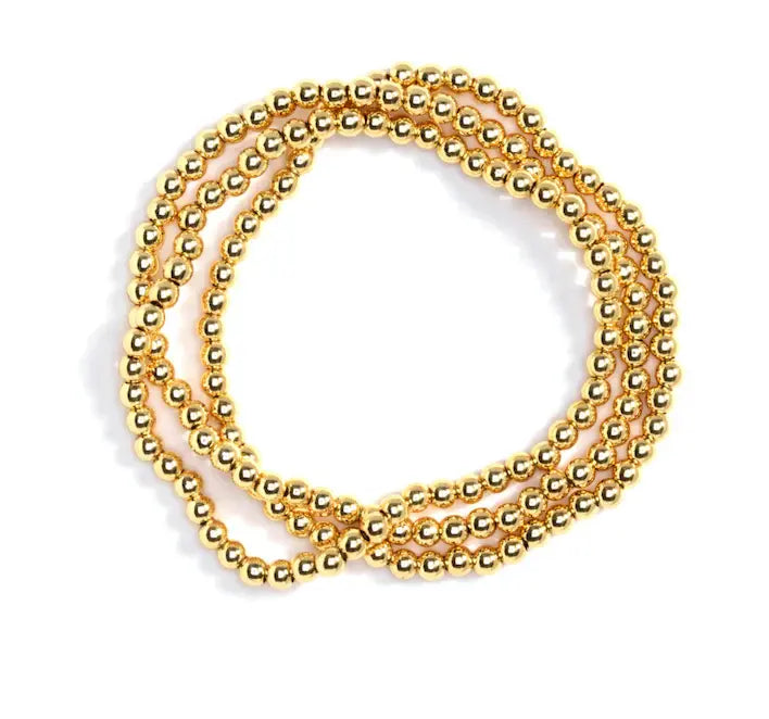 Gold Beaded Stackable Bracelet