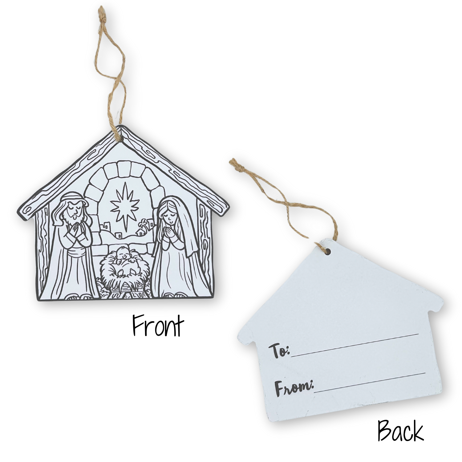 Color Me Nativity Ornament
