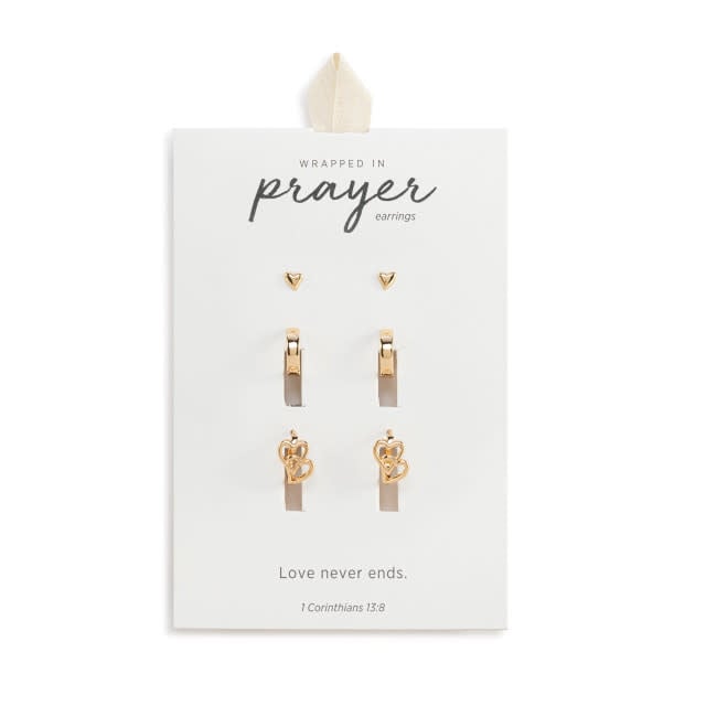 Dainty Double Heart Earring - Gold