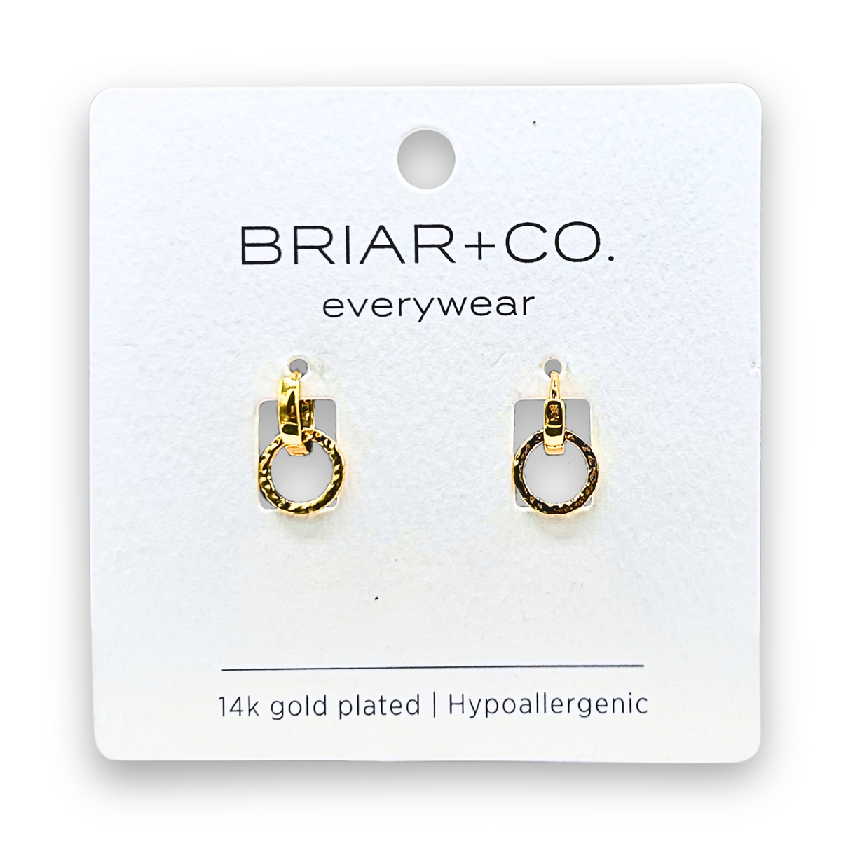 Gold Interlocking Huggie Earrings