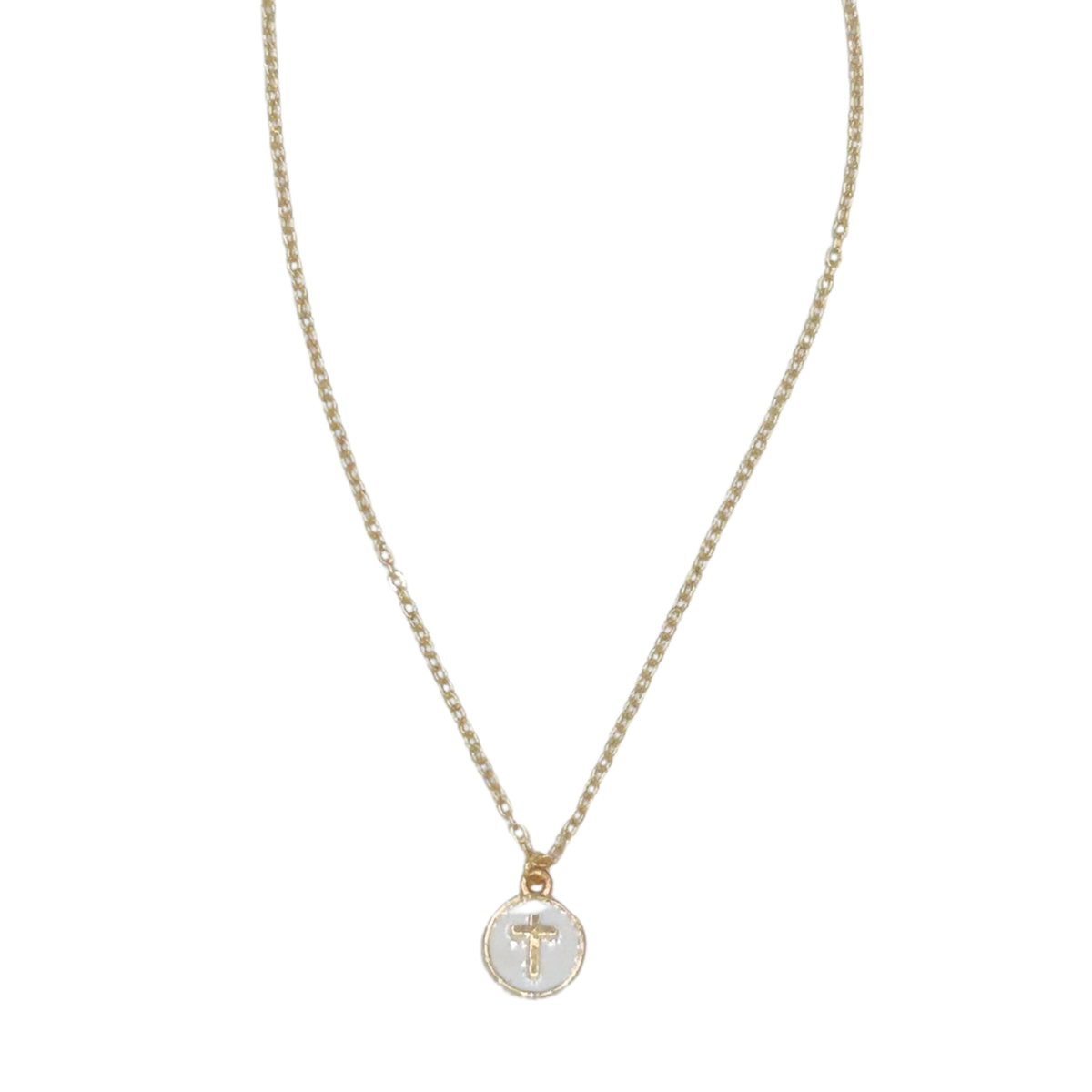 Kids White Cross Necklace