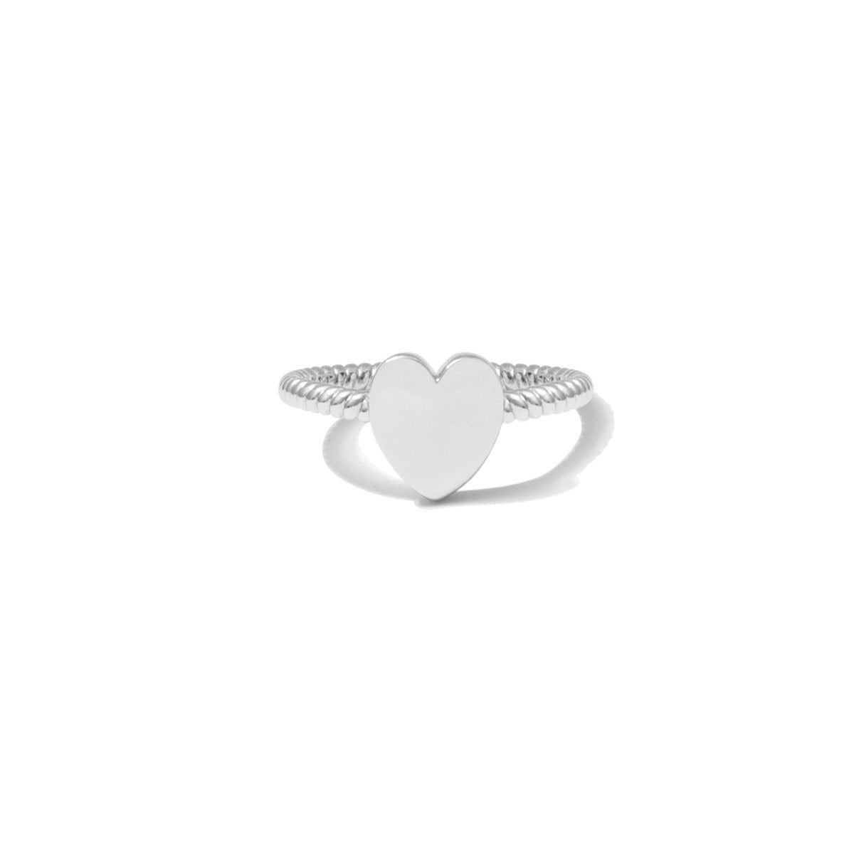 Adjustable Silver Heart Ring