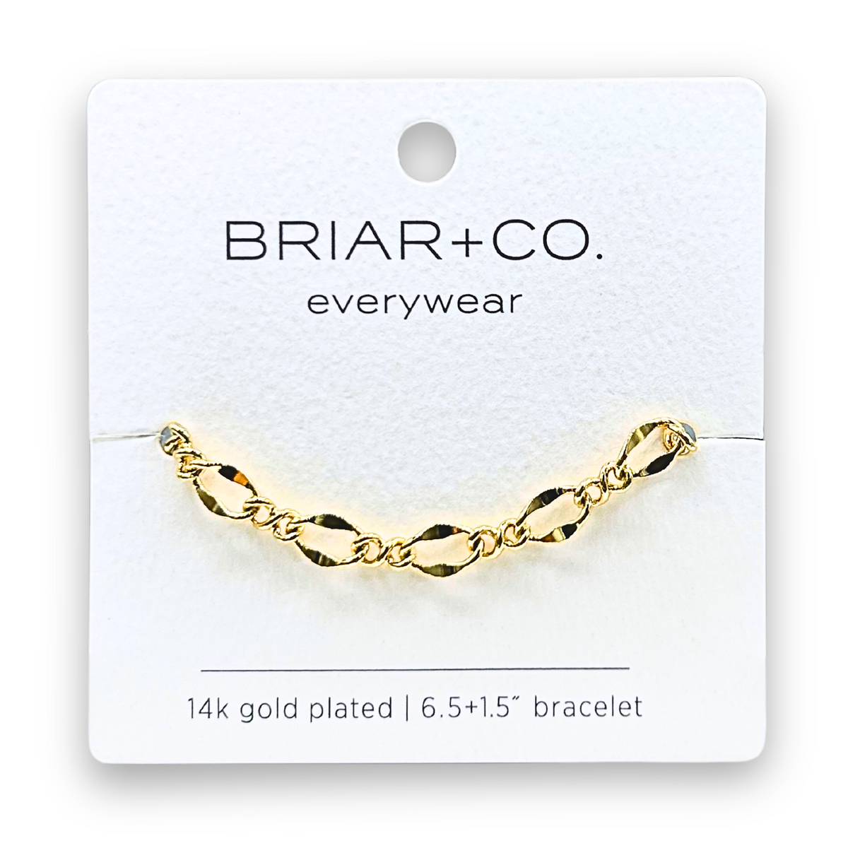 Gold Twisted Oval Chain Bracelet